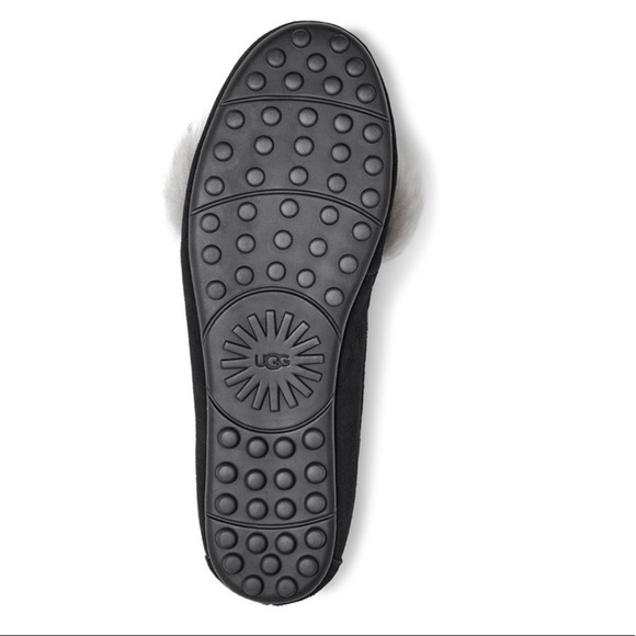 New Women's Ugg Wisp Suede Loafer in Black & Charcoal Size 6 - Picture 4 of 16